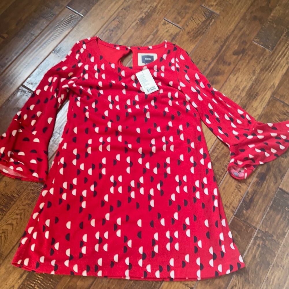 Anthropologie bell sleeve dress knee length